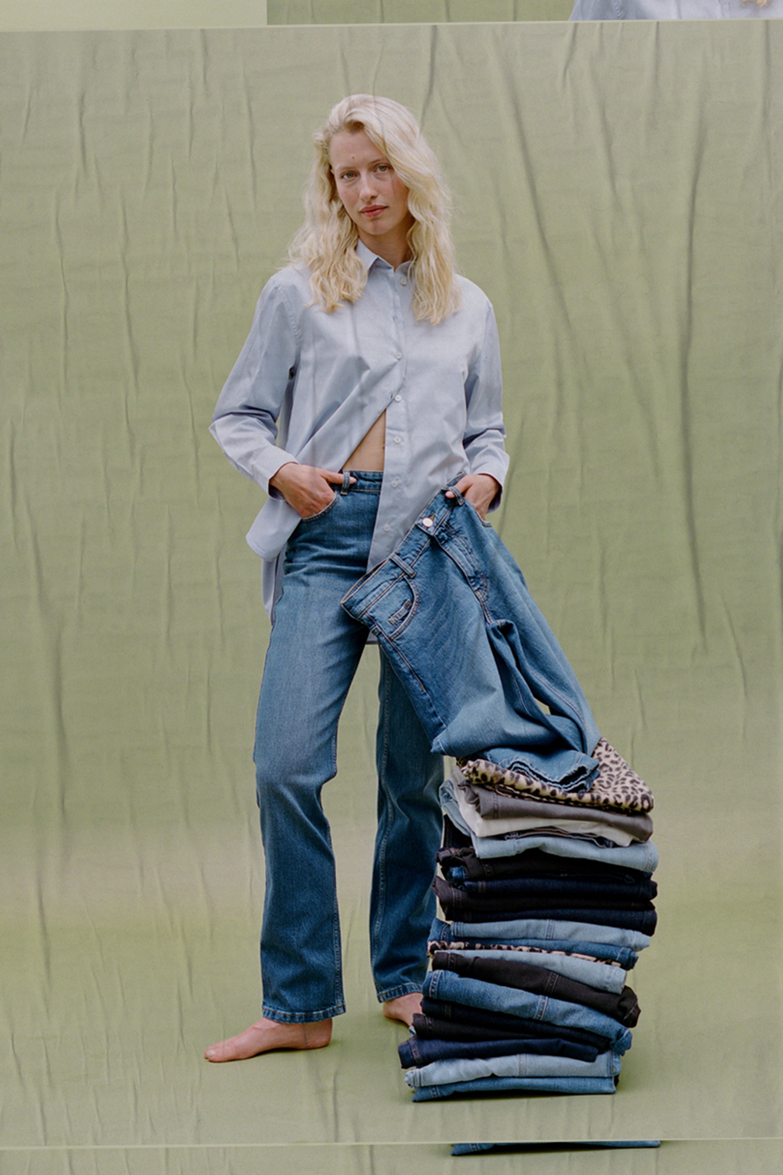 NO 04 JEANS | slitna blå