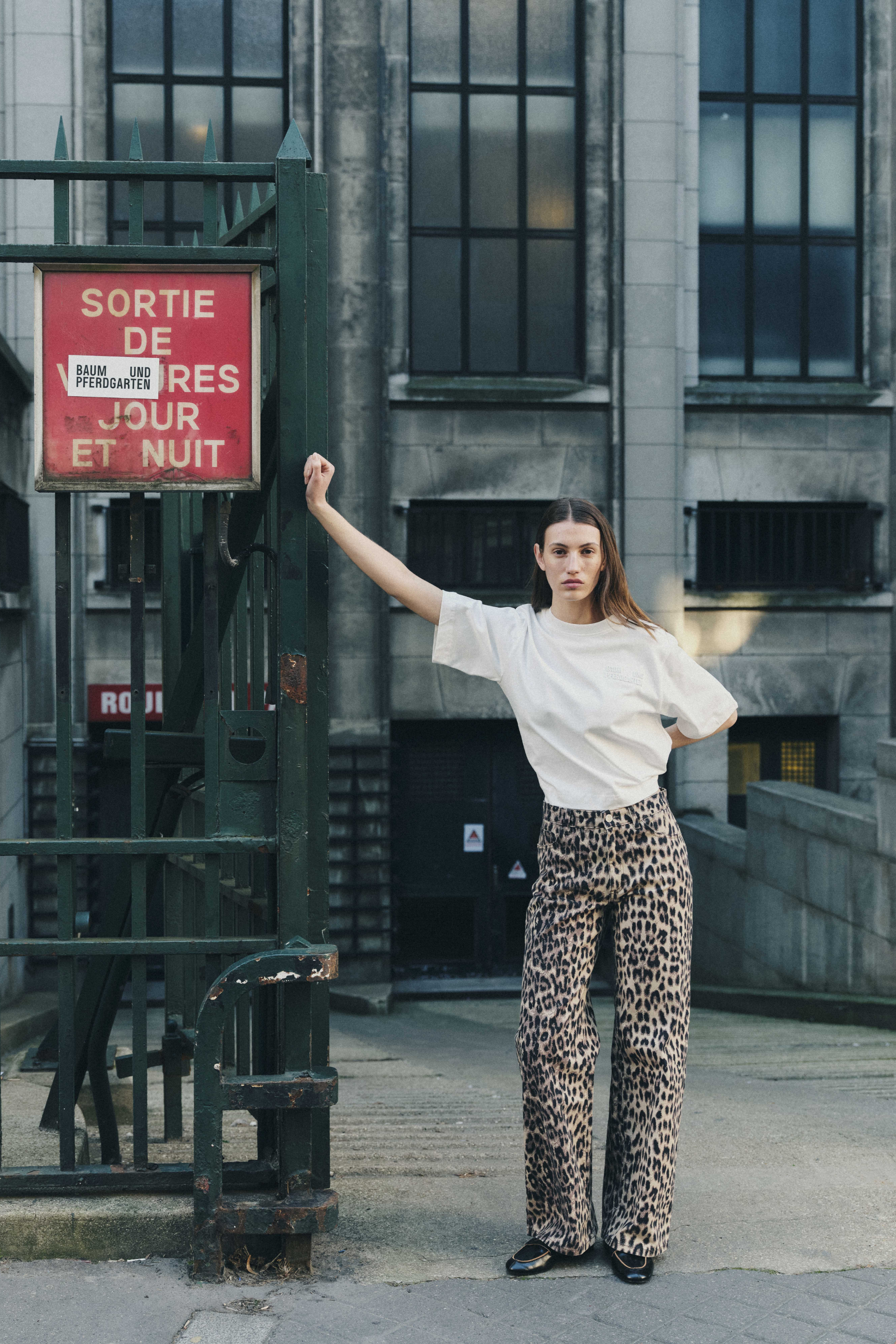NICETTE JEANS | Brun Baum leopard