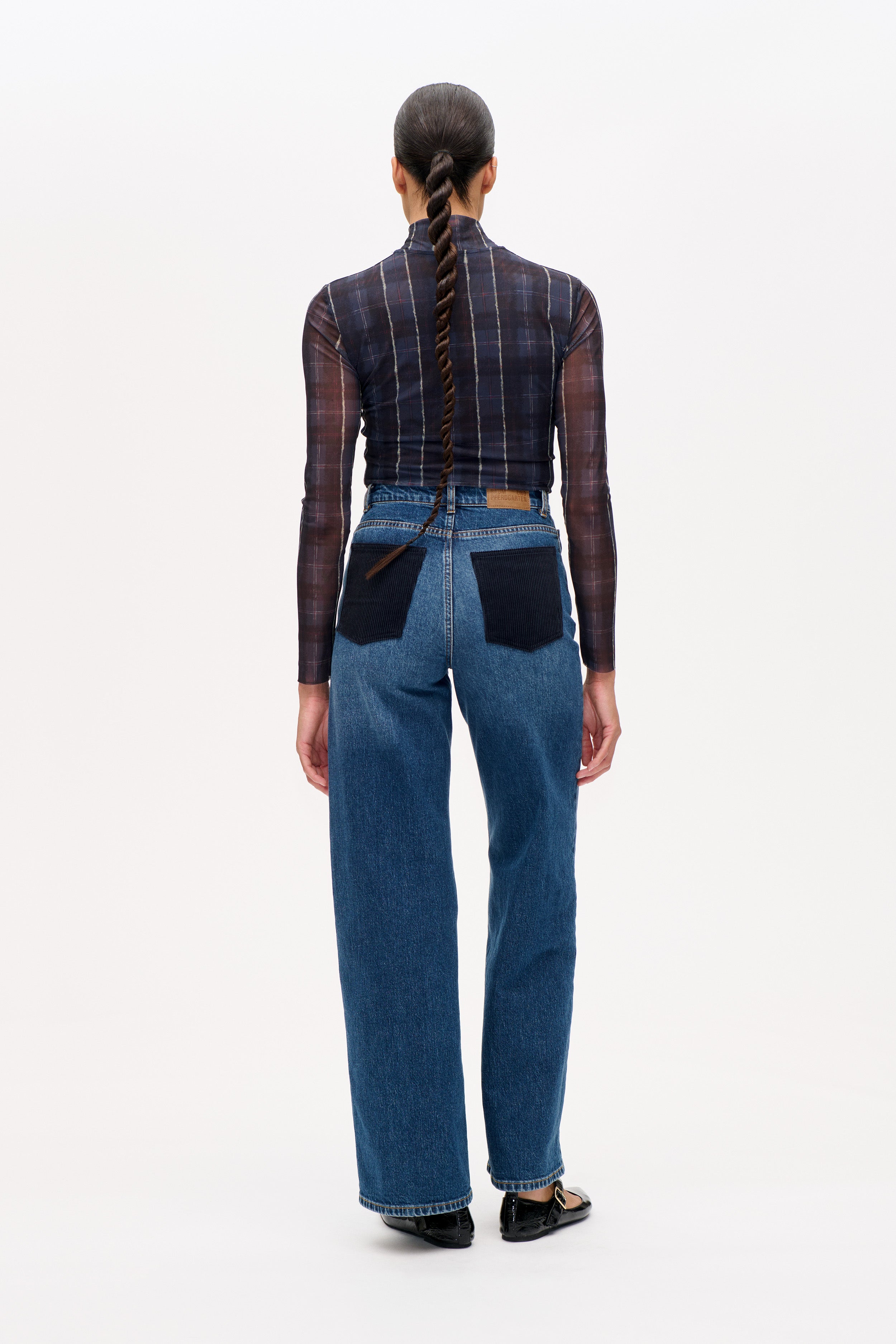 JODI TOP | Navy Check