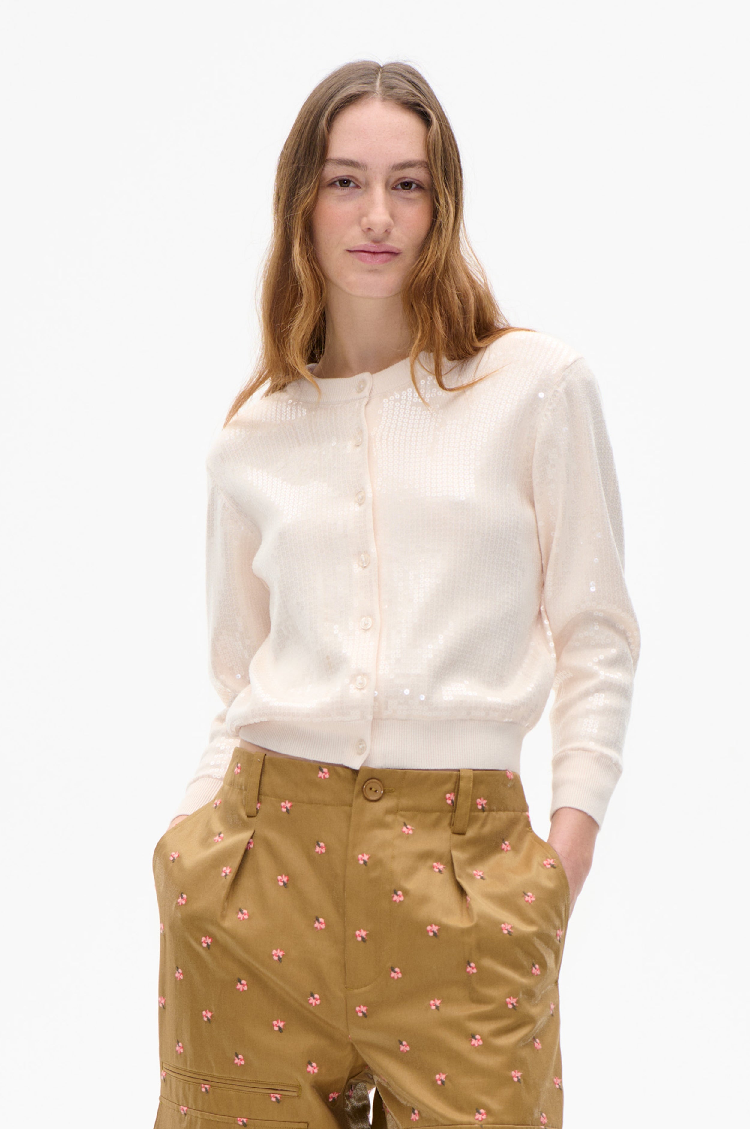 CAYLEE cardigan | pastell pergament creme