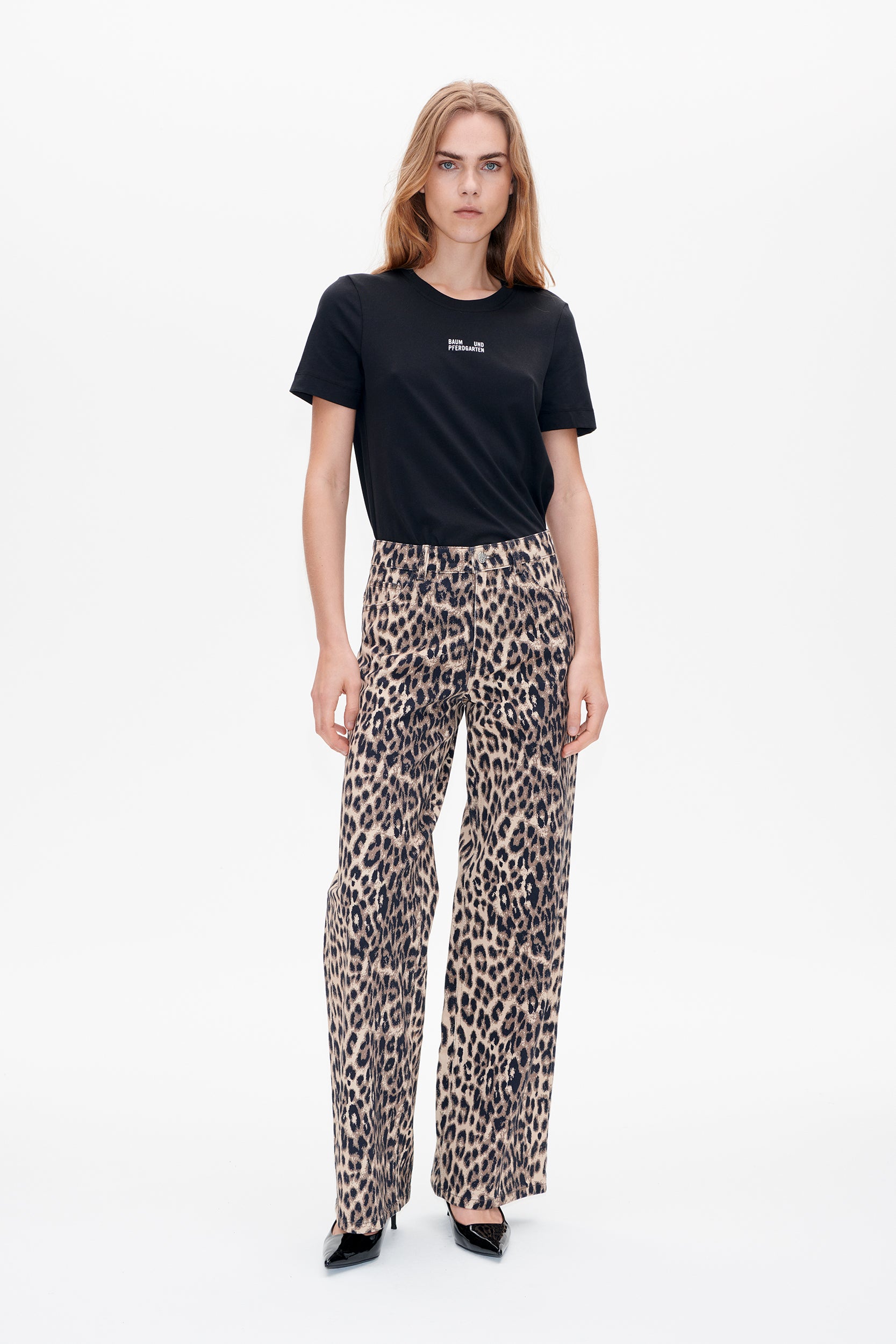 NICETTE JEANS | Brun Baum leopard