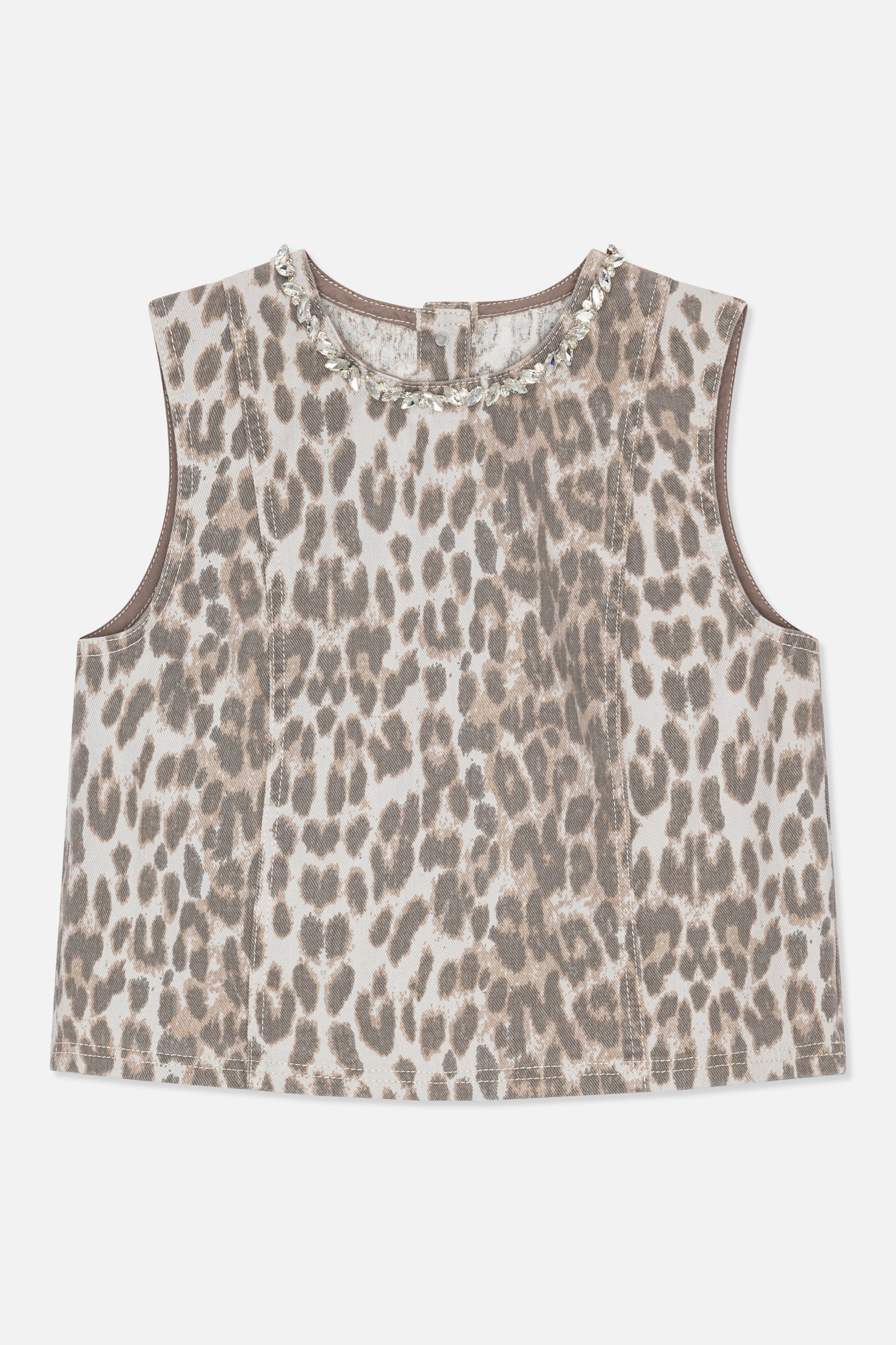 MEDINE TOP | leopardmönstrad manchestermix
