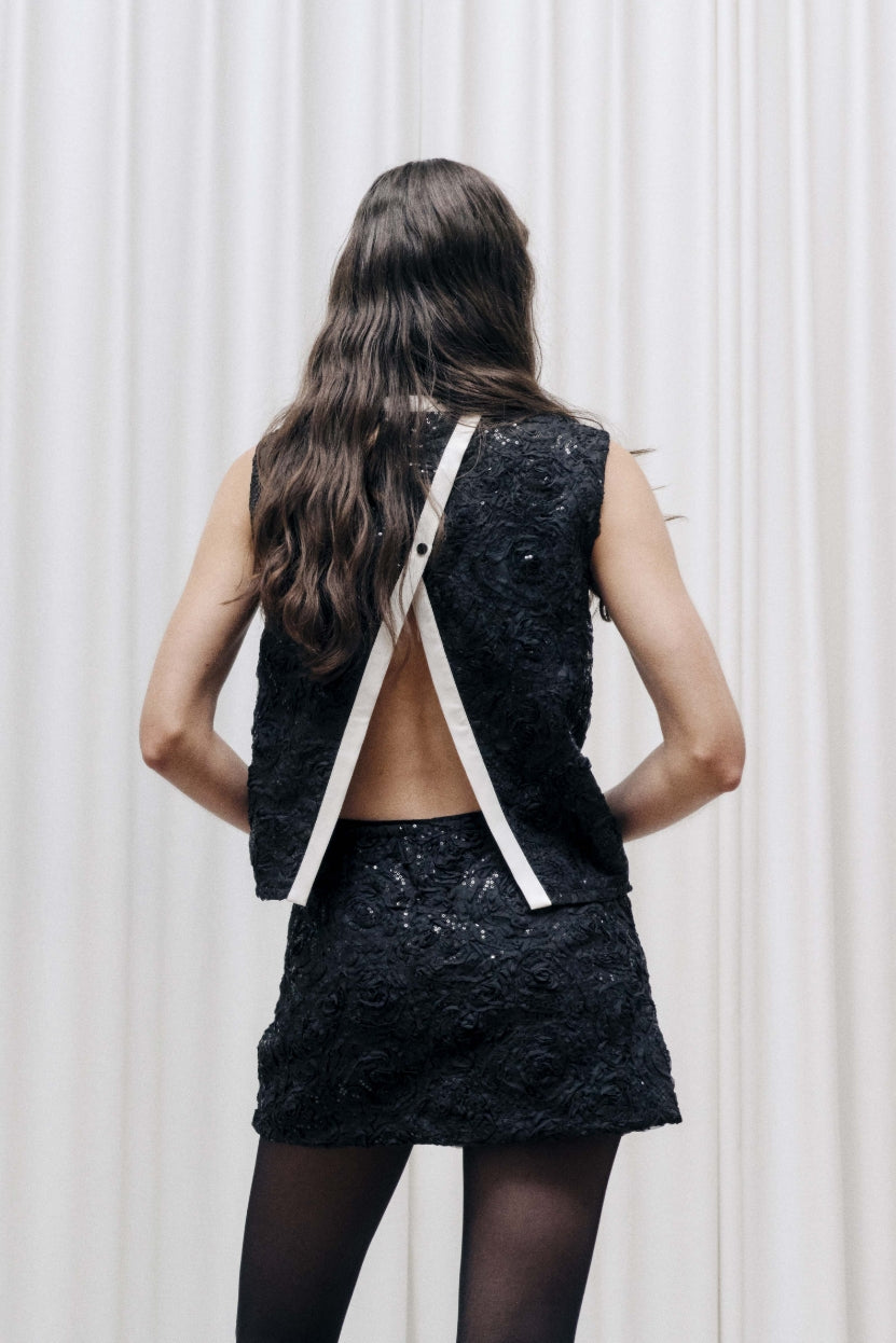MEGAN blus | svart